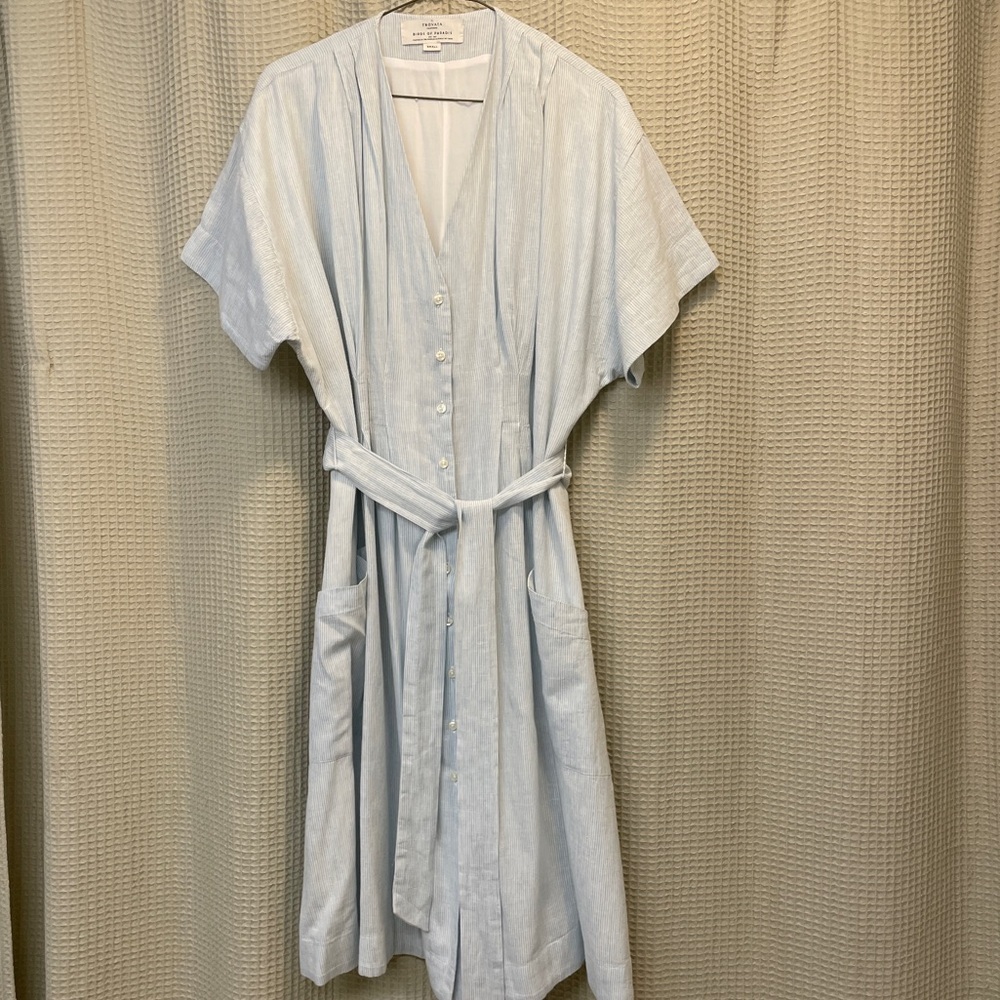 Trovata Birds of Paradis Cotton Linen Dress Small​